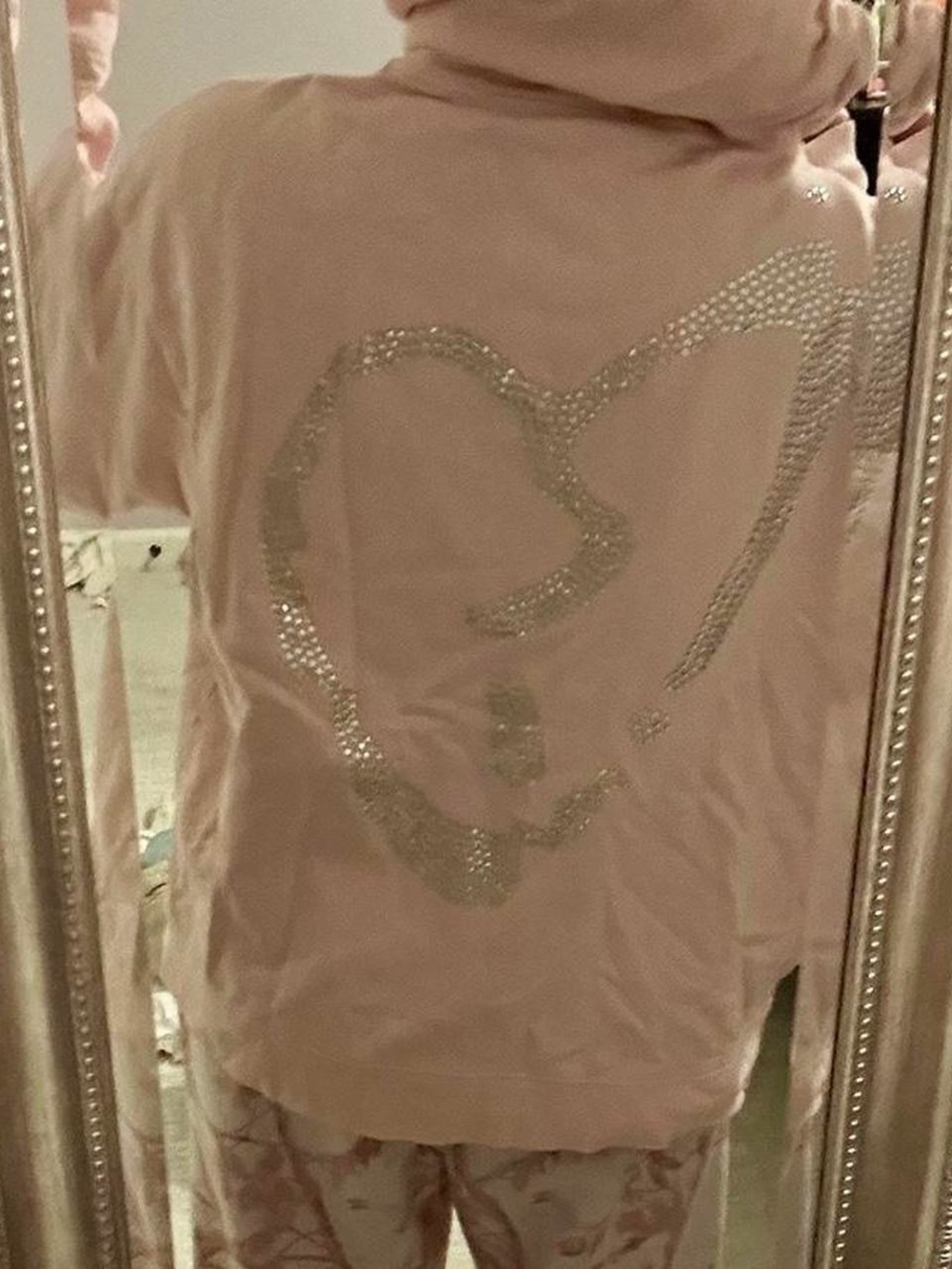 Pink Hoodie with Rhinestone Script - Picture 4 of 7